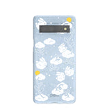 Powder Blue Fluffy Flower Google Pixel 7a Case