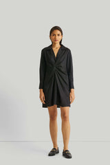 Front Twist Dress in Black