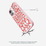 Clear Funky Fleurs iPhone 17 Case With Petal Pink Ridge (MagSafe included)