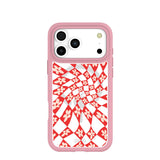 Clear Funky Fleurs iPhone 17 Pro Max Case With Petal Pink Ridge (MagSafe included)