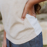 Dropped Shoulder Striped Tee