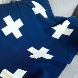 Cross Throw Blanket - Marine