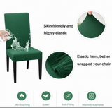 Anyseat Green Chair Cover – Waterproof Elastic Slipcover with Anti‑Dirt Protection for Dining Room, Kitchen, Wedding, Hotel, Banquet & Restaurant