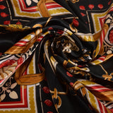 Anyyou Fashion Premium Satin Square Scarf – Black Silk-Feel Neckwrap for Women