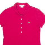 LACOSTE Womens Polo Shirt Pink XS