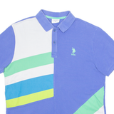 U.S. POLO ASSN. Colourblock Mens Polo Shirt Purple M
