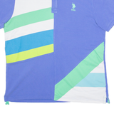 U.S. POLO ASSN. Colourblock Mens Polo Shirt Purple M