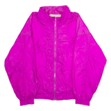 BASIC RITUALS Womens Shell Jacket Pink Nylon 80s Floral L