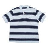 NAUTICA Mens Polo Shirt Blue Striped L