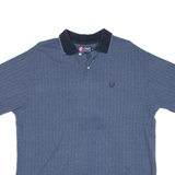 CHAPS RALPH LAUREN Mens Polo Shirt Blue Striped XL