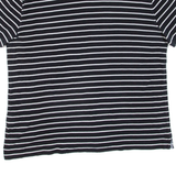TOMMY HILFIGER Mens Polo Shirt Black Striped 2XL