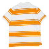 NAUTICA Mens Polo Shirt Orange Striped L