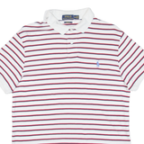 POLO RALPH LAUREN Custom Fit Mens Polo Shirt Red Striped M