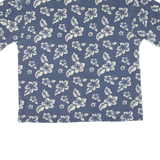 TOMMY HILFIGER Mens Polo Shirt Blue Floral 2XL
