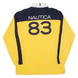 NAUTICA Mens Polo Shirt Yellow Long Sleeve L