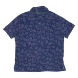 POLO RALPH LAUREN Mens Polo Shirt Blue Paisley S