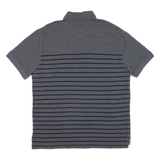 TOMMY HILFIGER Mens Polo Shirt Grey Striped XL