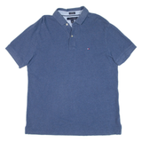 TOMMY HILFIGER Custom Fit Mens Polo Shirt Blue L