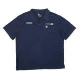 CARHARTT Relaxed Fit Mens Polo Shirt Blue L