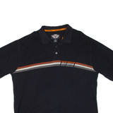 HARLEY DAVIDSON Mens Polo Shirt Black 2XL