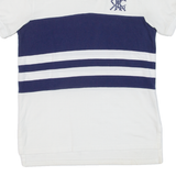 POLO RALPH LAUREN Custom Fit Mens Polo Shirt White Striped M