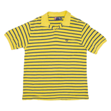 CHAPS RALPH LAUREN Mens Polo Shirt Yellow Striped L