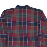 NAUTICA Mens Polo Shirt Red Check Long Sleeve L