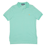POLO RALPH LAUREN Custom Fit Mens Polo Shirt Blue Striped M