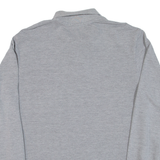 POLO RALPH LAUREN Custom Fit Mens Polo Shirt Grey Long Sleeve M