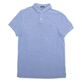 TOMMY HILFIGER Custom Fit Mens Polo Shirt Blue XS