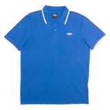 UMBRO Mens Polo Shirt Blue L