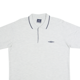 UMBRO Mens Polo Shirt Grey L