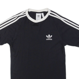 ADIDAS Mens T-Shirt Black Crew Neck S