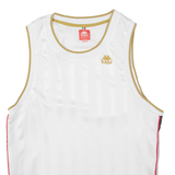 KAPPA Striped Mens Jersey White Sleeveless M