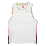 KAPPA Striped Mens Jersey White Sleeveless M