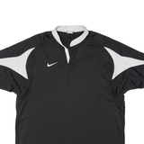 NIKE Mens Jersey Black Collared XL