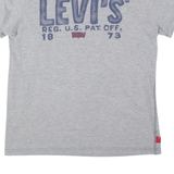 LEVI'S Womens T-Shirt Grey UK 14