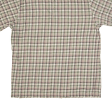 MUNSINGWEAR Golf Polo Shirt Beige Check Short Sleeve Mens L