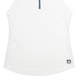 ADIDAS Golf Womens Jersey White Sleeveless 1/4 Zip M
