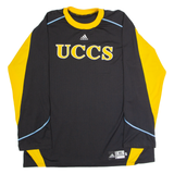 ADIDAS UCCS Mens Jersey Black Long Sleeve USA Crew Neck Nylon 2XL