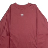ADIDAS ORIGINALS Mens Jersey Maroon Long Sleeve High Neck L