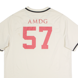 NIKE Marauders Baseball #57 Mens Jersey Cream USA V-Neck XL