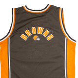 NFL Cleveland Browns Mens Jersey Brown Sleeveless USA V-Neck 3XL