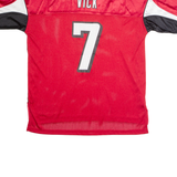 REEBOK Atlanta Falcons Home #7 Vick Mens Jersey Red USA V-Neck XL