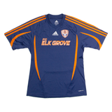 ADIDAS FC Elk Grove #9 Mens Football Shirt Jersey Blue USA V-Neck M