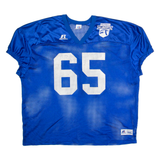RUSSELL ATHLETIC Alberta Football #65 Mens Jersey Blue USA V-Neck 3XL