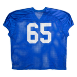 RUSSELL ATHLETIC Alberta Football #65 Mens Jersey Blue USA V-Neck 3XL