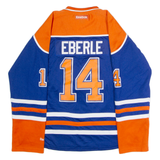 REEBOK Edmonton Oilers Home #14 Eberle Womens Jersey Blue USA V-Neck 2XL
