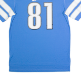 NFL Detroit Lions #81 Johnson Mens Jersey Blue USA V-Neck L