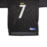 REEBOK Pittsburgh Steelers Home #7 Roethlisberger Super Bowl XIL Mens Jersey Black USA Nylon XL